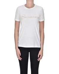 ERMANNO FIRENZE - Embellished Designer Logo T-shirt - Lyst