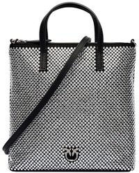 Pinko - Borsa Mini Shopper con strass - Lyst