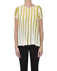 Drumohr - Striped Knit T-shirt - Lyst