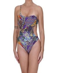 Miss Bikini - Printed Bandeau Swimsuit - Lyst