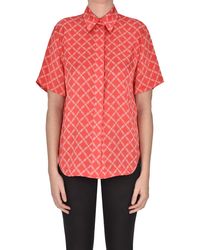 MICHAEL Michael Kors - Camicia in satin stampato - Lyst