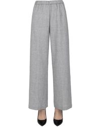 Aspesi - Wool-blend Trousers - Lyst