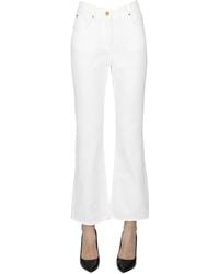 Aspesi - Cropped Bootcut Jeans - Lyst