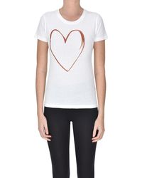 FILBEC Glittered Heart T-shirt. - White