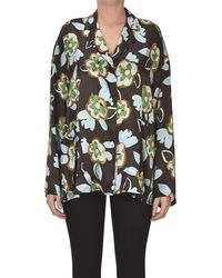 Balia 8.22 - Flower Print Silk Shirt - Lyst