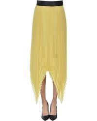 Loewe Pleated Midi Skirt - Yellow