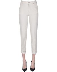 CIGALA'S - Linen And Cotton Chino Trousers - Lyst
