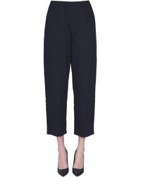 Barena - Pinstriped Cotton Trousers - Lyst