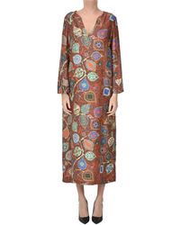 Alberto Biani - Printed Silk Tunic Dress - Lyst