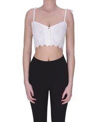 Sessun - Top cropped con ricami - Lyst