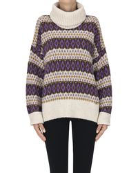 Liu Jo - Turtleneck Jacquard Pullover - Lyst