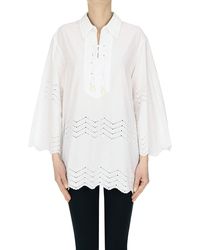 True Royal - Camicia con inserti in sangallo - Lyst