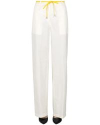 Aspesi - Cotton Wide Leg Trousers - Lyst