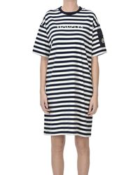 Moncler - Striped Cotton Dress - Lyst