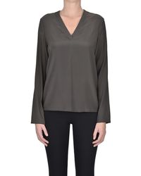 Camicettasnob - Blusa in crepè di seta - Lyst