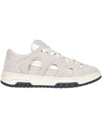 Santha - Suede Sneakers With Nylon Inserts - Lyst