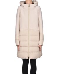 Herno - Wool Cloth Inserts Down Jacket - Lyst