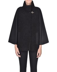 Fay - Wool Cloth And Bouclè Coat - Lyst
