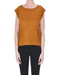 Niu - Linen T-shirt - Lyst
