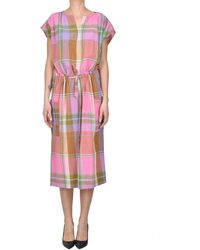 Moismont - Checked Print Cotton Dress - Lyst
