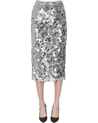 Semicouture - Gonna a tubino con paillettes - Lyst