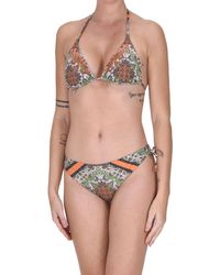 Twin Set - Bikini a triangolo stampa paisley - Lyst