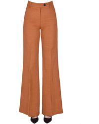 True Royal - Linen And Viscose Trousers - Lyst