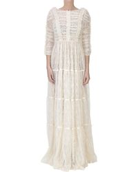 Elisabetta Franchi - Tulle And Lace Evening Dress - Lyst