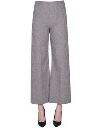 TRUE NYC - Micro Checked Print Trousers - Lyst