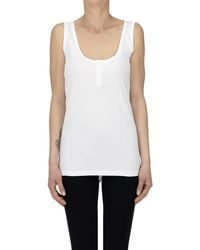 Aspesi - Tank top in cotone - Lyst