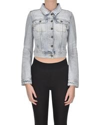 DIESEL - Giacca in denim con strass - Lyst