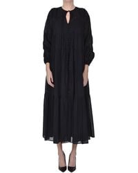 Isabelle Blanche Cotton And Silk Shirt Dress - Black