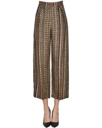 Momoní - Printed Silk Trousers - Lyst