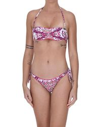 Miss Bikini - Printed Bandeau Bikini - Lyst