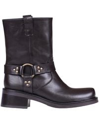 P.A.R.O.S.H. - Leather Biker Boots - Lyst