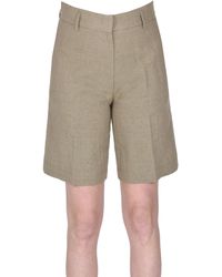 Pomandère - Linen And Cotton Shorts - Lyst