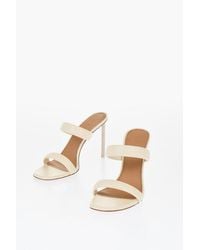 Off-White c/o Virgil Abloh - Leather Allen Sandals With Heel 11 Cm - Lyst