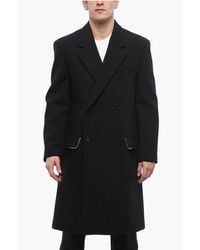 Off-White c/o Virgil Abloh - Double-Breasted Zip Around Virgin Wool Coat - Lyst