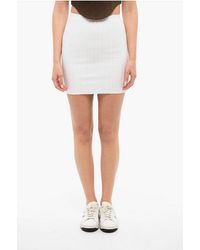Cotton Citizen - Ribbed Stretch Cotton Mini Skirt Capri - Lyst