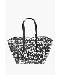 Versace - Jeans Couture Printed Faux Leather Tote Bag With Matched Pou Size Unic - Lyst