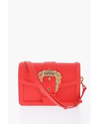 Versace - Jeans Couture Faux Leather Shoulder Bag With Golden Buckle - Lyst