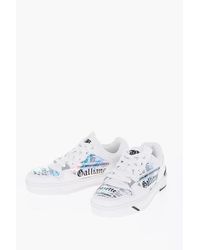 John Galliano - Faux Leather Low-Top Sneakers With Iridescent Details - Lyst