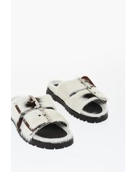 DSquared² - Pony Hair Rock Your Road Sliders With Double Buckle - Lyst