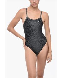 Nike - Swim Two-Tone One Piece Swimsuit With Embroidered Logo - Lyst