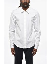 DIESEL - Stretch Cotton S-Stuck Shirt With Zip Closure - Lyst