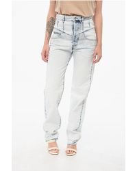 Isabel Marant - Slim Fit Noemie Denims With Raw-Cut Details 23Cm - Lyst