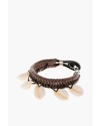 DSquared² - Leather Aloha Spirit Bracelet With Shells - Lyst