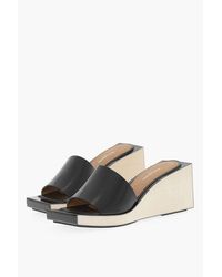 Maison Margiela - Mm22 Patent Leather Sandals With Wood Wedge 7,5Cm - Lyst