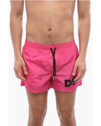 DSquared² - Nylon Swim Shorts With Contrasting Logo - Lyst
