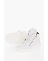 Giuseppe Zanotti - Crocodile Faux Leather Effect High-Top Sneakers - Lyst